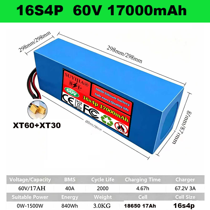 60V 18650 Lithium Battery Pack - 60V 30Ah Electric Scooter Battery ulasan dan harga